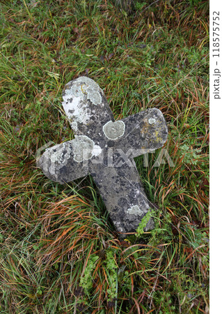 Stone cemetery cross 118575752