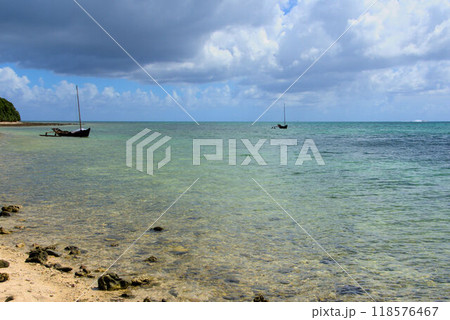 竹富島 カイジ浜の風景 竹富島 カイジ浜の風景 118576467