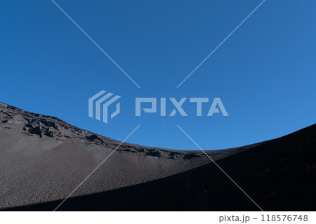 富士山の噴火口 宝永第一火口 富士山の噴火口 宝永第一火口 118576748