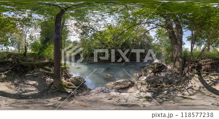 360 VR. Stream in the countryside 118577238