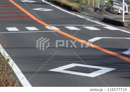 横断歩道手前にあるダイヤマーク 118577719