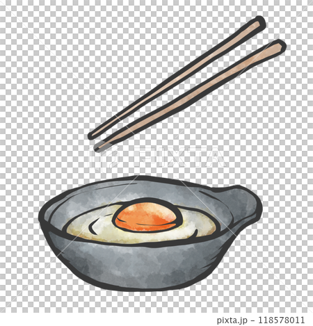 壽喜燒蛋手工筆繪畫風格插圖 118578011