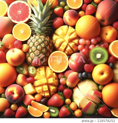 新鮮な果物・フルーツ 新鮮な果物・フルーツ 118578252