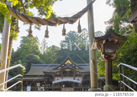 三輪明神　大神神社　拝殿前の縄鳥居 118578510