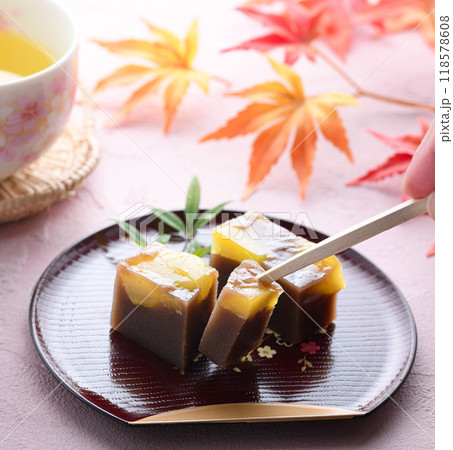 日本を代表する和菓子 羊羹 （ 栗蒸し羊羹 ） 118578608