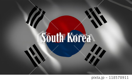 韓国の国旗に国名 韓国の国旗に国名 118578911