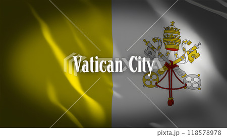 バチカンの国旗に国名 バチカンの国旗に国名 118578978