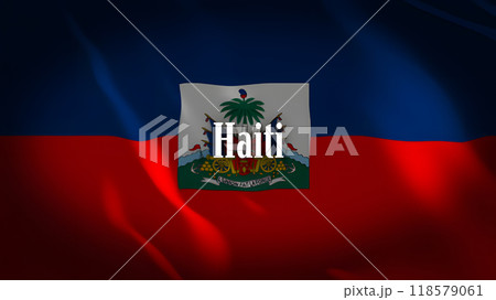 ハイチの国旗に国名 118579061