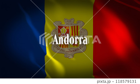 アンドラの国旗に国名 118579131