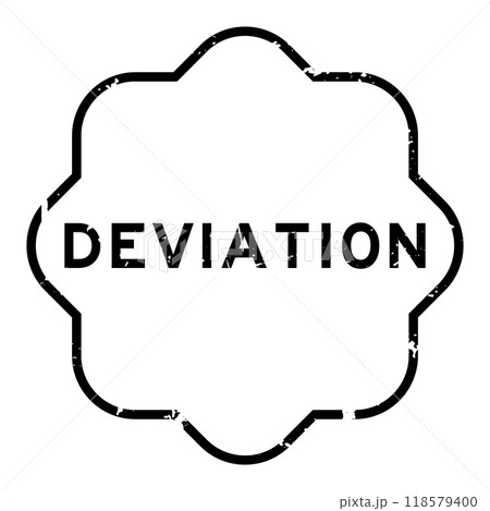 Grunge black deviation word rubber seal stamp on white background 118579400