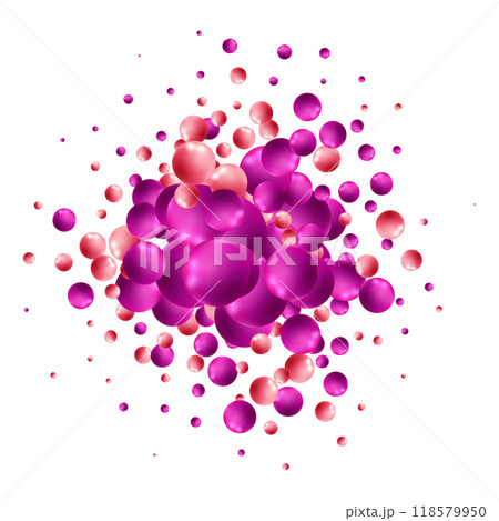 Background with color balls, blur effect. 3d round spheres. Geometric design elements circle ball pattern. Flying shapes in empty space. Design for poster, banner, placard. vector illustration. Eps 10 Background with color balls, blur effect. 3d round spheres. Geometric design elements circle ball pattern. Flying shapes in empty space. Design for poster, banner, placard. vector illustration. Eps 10 118579950