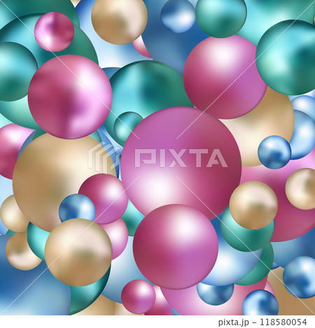 Abstract multicolored background with pearls. Modern festive illustration. 118580054