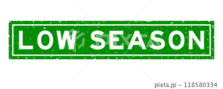 Grunge green low season word square rubber seal stamp on white background Grunge green low season word square rubber seal stamp on white background 118580334
