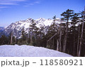 残雪の穂高連峰 118580921