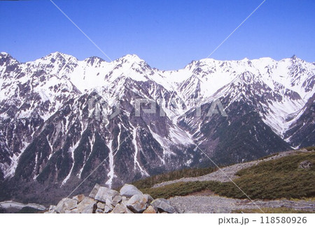 蝶が岳山頂からの槍・穂高 蝶が岳山頂からの槍・穂高 118580926