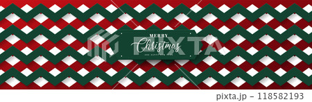 Festive Geometric Christmas Card Design 118582193