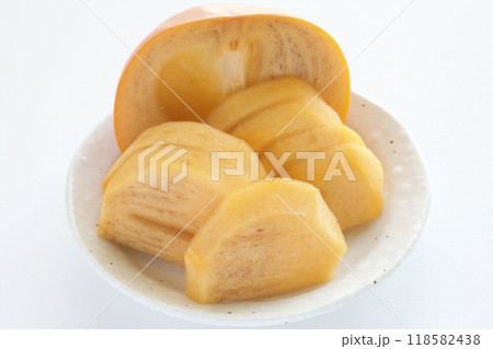 カットした柿 カットした柿 118582438