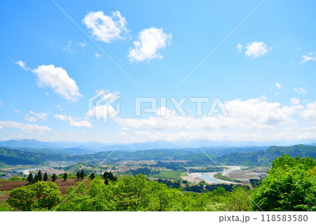 山本山高原展望台からの眺め(新潟県) 山本山高原展望台からの眺め(新潟県) 118583580