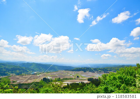 山本山高原展望台からの眺め（新潟県） 118583581