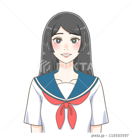 セーラー服の女子高生 118583597