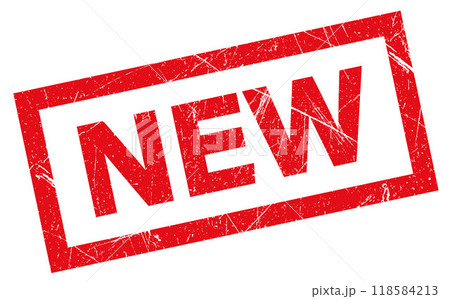 New red stamp text. New grunge word stamp. Illustration of a grunge stamp new 118584213