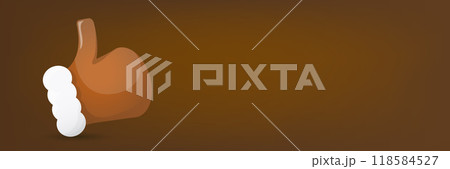 vector funky cartoon Santa Claus like hand icon isolated on vintage red christmas background. Vintage Merry christmas horizontal banner background 118584527