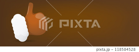 vector funky cartoon Santa Claus like hand icon isolated on vintage red christmas background. Vintage Merry christmas horizontal banner background vector funky cartoon Santa Claus like hand icon isolated on vintage red christmas background. Vintage Merry christmas horizontal banner background 118584528