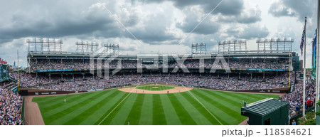 Chicago Cubs Wrigley Field Baseball stadium scenes Chicago Cubs Wrigley Field Baseball stadium scenes 118584621