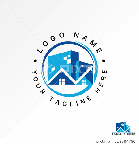 Logo design graphic concept abstract creative premium vector stock arrow trading roof house tech building circle swoosh for home property agent loan Logo design graphic concept abstract creative premium vector stock arrow trading roof house tech building circle swoosh for home property agent loan 118584780