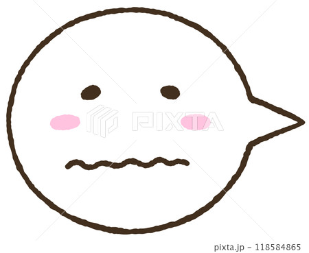 シンプルな吹き出しのアイコン　線のみ 118584865