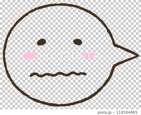 シンプルな吹き出しのアイコン　線のみ 118584865