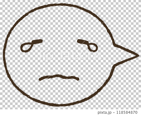 シンプルな吹き出しのアイコン　線のみ 118584870