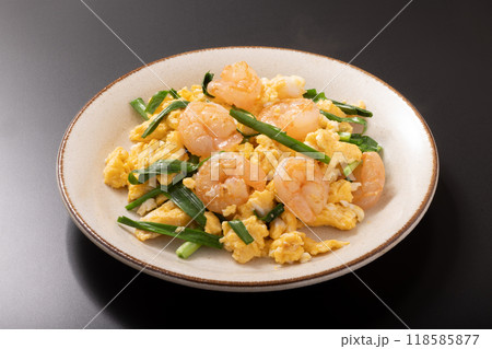 海老のニラ玉炒め 海老のニラ玉炒め 118585877