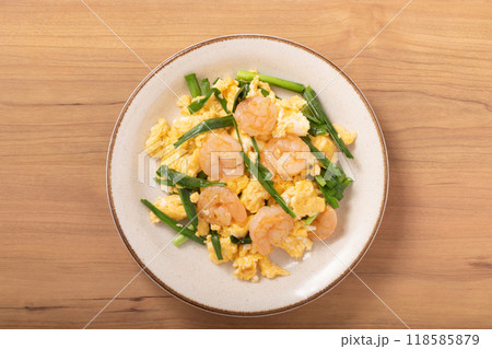 海老のニラ玉炒め 海老のニラ玉炒め 118585879