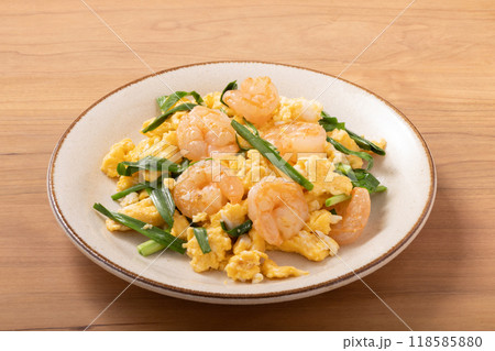 海老のニラ玉炒め 海老のニラ玉炒め 118585880