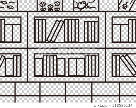 A coloring book inspired by the kids' area of a library 118586134