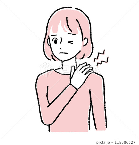 肩凝りがつらい女性 118586527