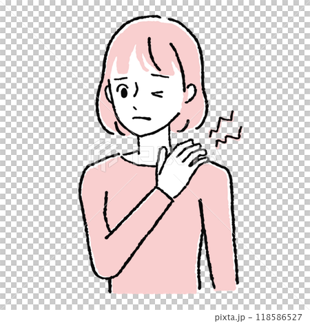 肩凝りがつらい女性 118586527