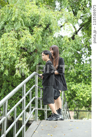 Single Mother and Son 118586975