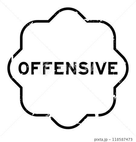 Grunge black offensive word rubber seal stamp on white background Grunge black offensive word rubber seal stamp on white background 118587473