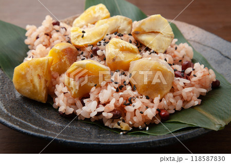 栗と小豆のご飯 118587830