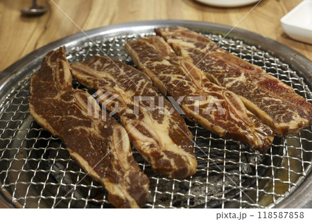 korea bbq. Grilled Marinated Galbi LA galbi korea bbq. Grilled Marinated Galbi LA galbi 118587858
