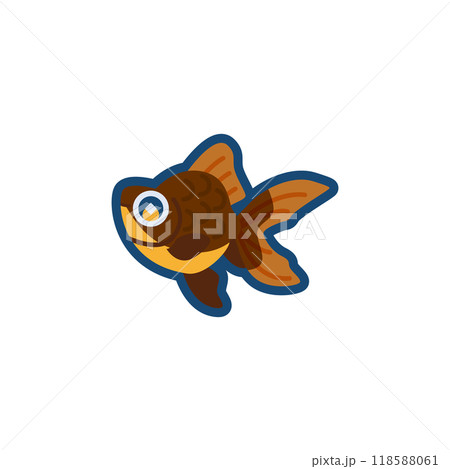 かわいい金魚(鉄尾長)のイラスト かわいい金魚(鉄尾長)のイラスト 118588061