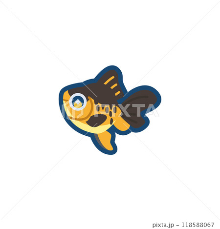 かわいい金魚(虎琉金)のイラスト かわいい金魚(虎琉金)のイラスト 118588067