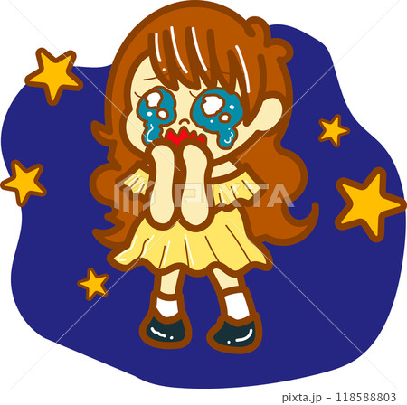 夜道に怯える女の子 夜道に怯える女の子 118588803