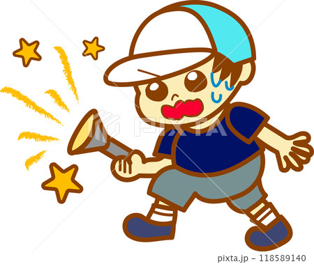 懐中電灯を持つ男の子 118589140