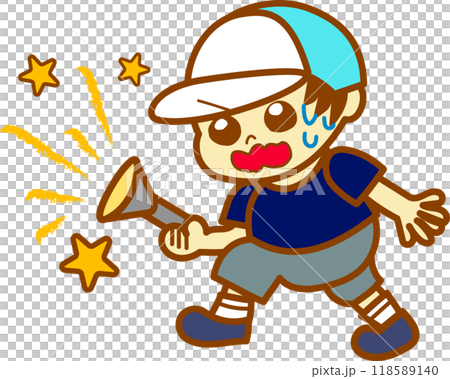 懐中電灯を持つ男の子 118589140
