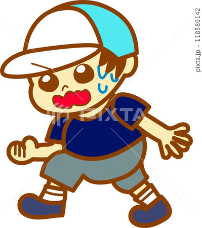 警戒する男の子 118589142