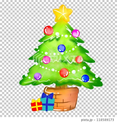プレゼントとクリスマスツリー プレゼントとクリスマスツリー 118589173