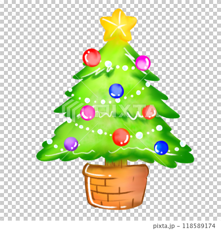 かわいいクリスマスツリー 118589174